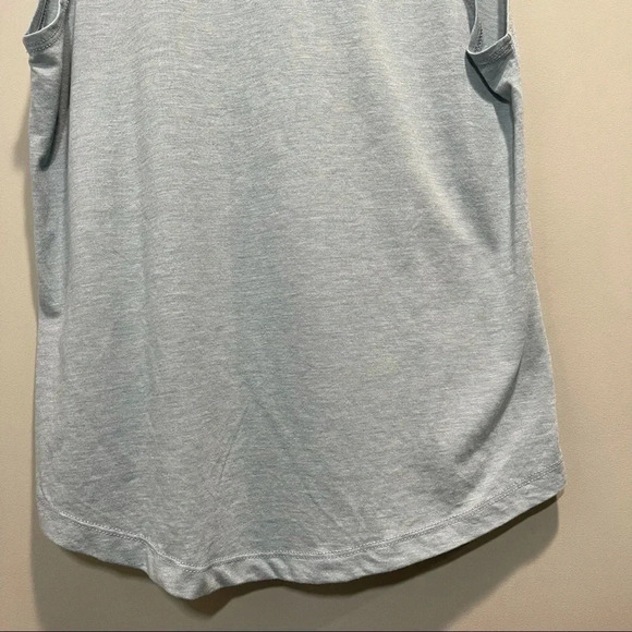 TRUE VINTAGE Blue Graphic Tee Sleeveless Crew Neck T-Shirt Top Size Large - Picture 8 of 9